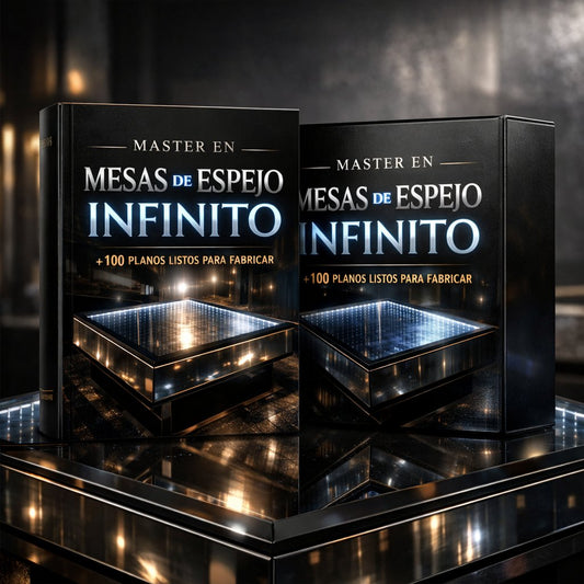 Master en Mesas de espejo infinito: +100 planos listos para fabricar
